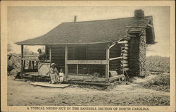 A Typical Negro Hut in the Sandhill Section of North Carolina Postcard