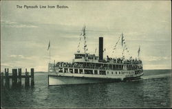 The Plymouth Line From Boston - Ship Postcard