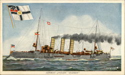 Steamer sailing on ocean. Steamers Postcard Postcard Postcard