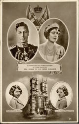 King George VI and Queen Elizabeth Royalty Postcard Postcard Postcard