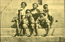 Children eating watermelon Postcard