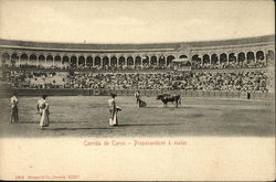 Corrida de Toros - Preparandose a Matar Postcard