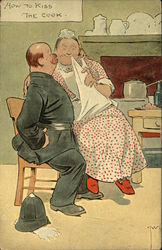 How To Kiss The Cook. Postcard