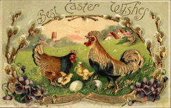 Best Easter Wishes With Chicks Postcard Postcard Postcard