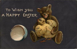 To Wish You a Happy Easter With Chicks Postcard Postcard Postcard