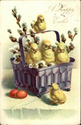 A Happy Easter With Chicks Postcard Postcard Postcard