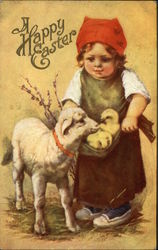 A Happy Easter With Children Postcard Postcard Postcard