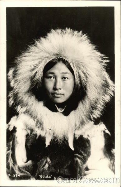 Obleka, an Eskimo Girl Native Americana Postcard