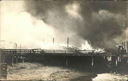 Fire at a Pier Disasters Postcard Postcard Postcard