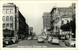 Street Scene Spokane, WA Postcard Postcard Postcard