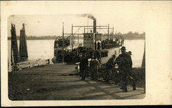 Steamboat at the Dock Postcard