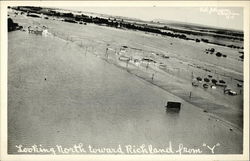 Flooded Town - Aerial View Looking North from "Y" Richland, WA Postcard Postcard Postcard