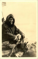 Portrait of an Inuit Native Americana Postcard Postcard Postcard