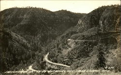 Switchback on Highway 89 entering Oak Creek Canyon Postcard