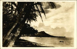 A Boat on the Ocean in Hawaii Postcard Postcard Postcard