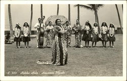 Holoku Hula - Women in Native Dress Hawaii Postcard Postcard Postcard