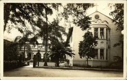 Front of St. Andrews Priory from Emma Square Postcard