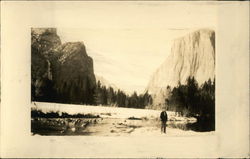 Man at Yosemite National Park Postcard