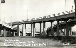 Oakland approach to the San Francisco-Oakland Bay Bridge Postcard