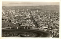 Looking Down Market Street from Twin Peaks San Francisco, CA Postcard Postcard Postcard