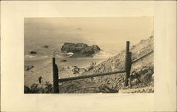 Fenced Off Private Beach - Ocean Postcard