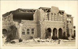 John Muir School after Earthquake March 10, 1933 Postcard