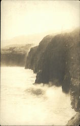 Waves beating on Pacific Ocean cliffs Postcard