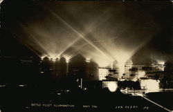 Battle Fleet Illumination, Navy Day Postcard