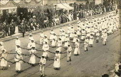 School Children Marching in Carnival Parade Postcard