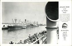 Catalina Cruise Ship and Crowds Postcard