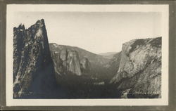 Tall Cliffs Forming a Valley - Yosemite? Yosemite National Park Postcard Postcard Postcard