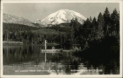 Mt. Lassen from Manzanita Lake, Calif. California Lassen Volcanic National Park Postcard Postcard Postcard