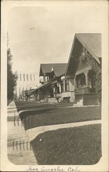 Bungalows - Residential Street Los Angeles, CA Postcard Postcard Postcard