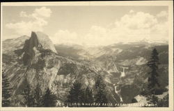 Vernal andd Nevada Falls from Glacier Point Yosemite National Park Postcard Postcard Postcard