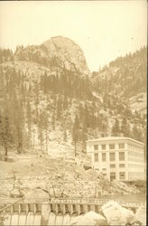 Powerhouse No. 1 with Kerckhoff  Dome in Background Postcard