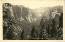 Yosemite Valley from Old Inspiration Point Postcard