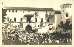 Large Crowd of People Watching a Ceremony Postcard