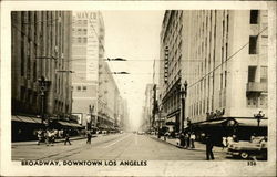 Broadway, Downtown Postcard