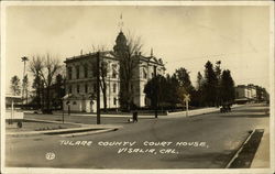 Street View of Tulare County Court House Postcard