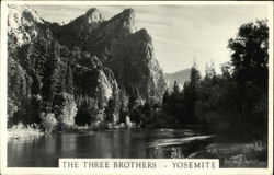 The Three Brothers - Yosemite Postcard