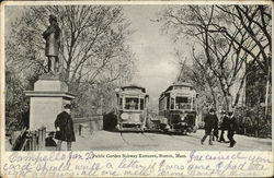 Public Garden Subway Entrance Postcard