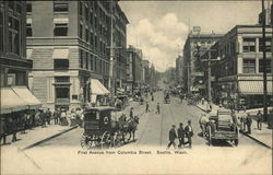 First Avenue from Columbia Street Seattle, WA Postcard Postcard Postcard