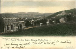 View of Valley from Soldiers Memorial Postcard