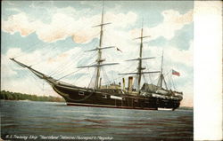 U.S. Training Ship "Hartford" Postcard