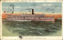 P. & O. S. S. Co's Steamship Shinnecock at Sea Steamers Postcard Postcard Postcard