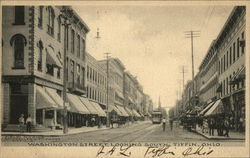 Washington Street, Looking South Tiffin, OH Postcard Postcard Postcard