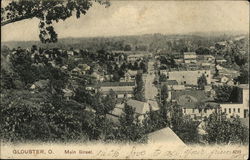 Birds Eye View Main Street Glouster, OH Postcard Postcard Postcard