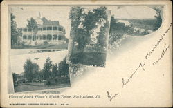 Black Hawk's Watch Tower Rock Island, IL Postcard Postcard Postcard