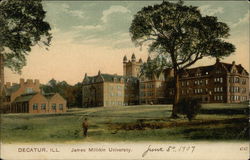 James Millikin University and Grounds Postcard