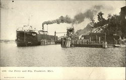 Car Ferry and Slip Frankfort, MI Postcard Postcard Postcard